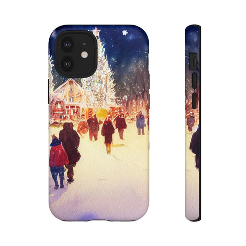 A Christmas Market in Denver Colorado - Impact Resistant Phone Case iPhone 12 Mini Matte